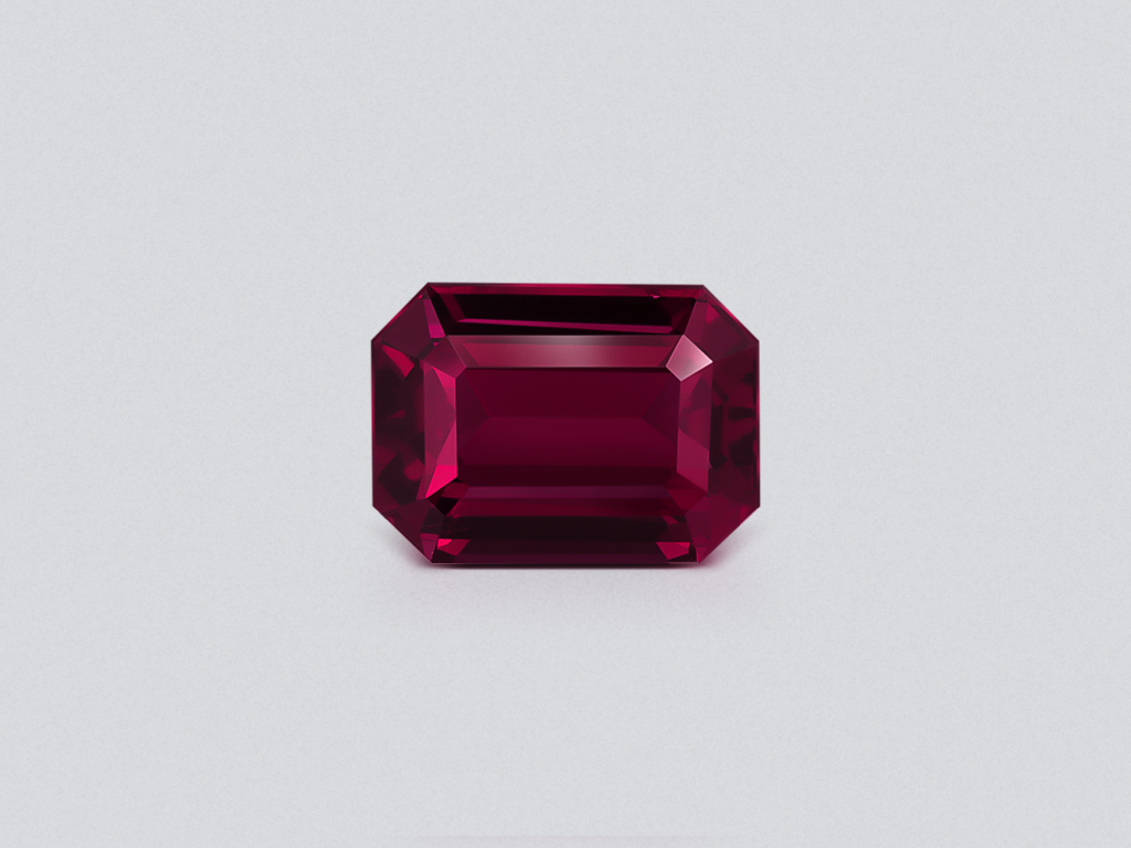 Garnet rhodolite octagon cut 3.77 carats, Tanzania Image №1