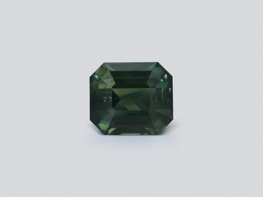 Teal sapphire octagon cut 5.94 carats, Madagascar Image №1