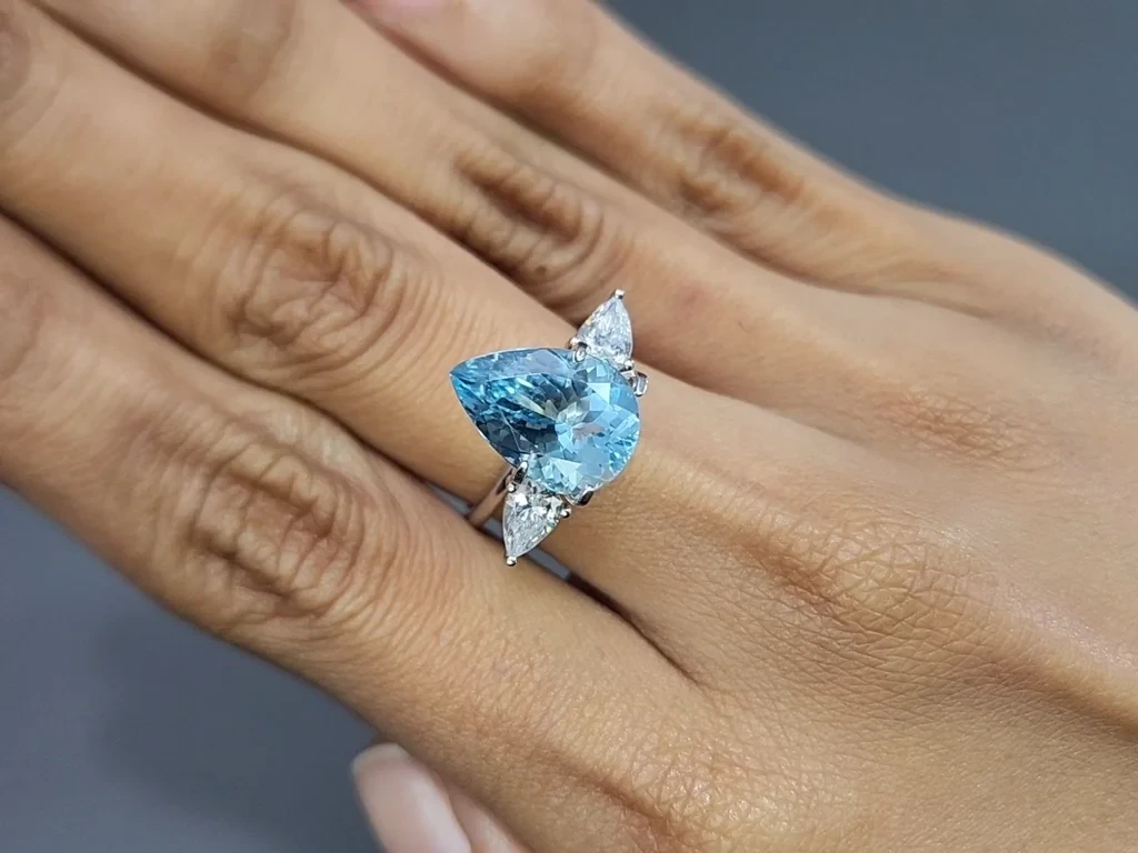 Aquamarine pear cut 4.23 carats, Madagascar Image №5
