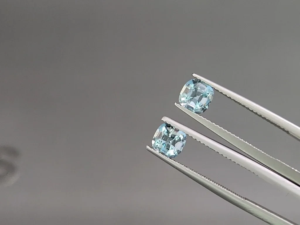 Set of aquamarines cushion cut 3.48 carats, Madagascar Image №4
