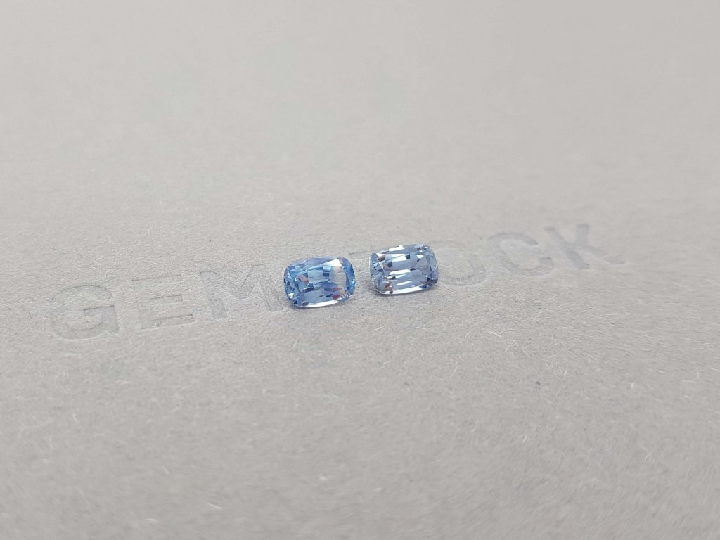 Pair of cushion cut sapphires 1.32 ct Image №2