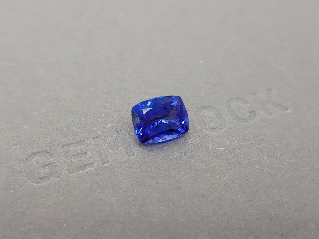 Intense cushion cut tanzanite 3.13 ct Image №2