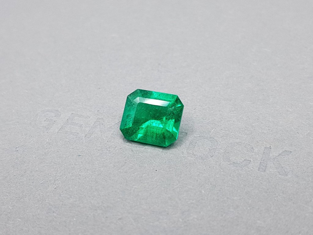 Colombian Vivid Green emerald in octagon shape 3.99 ct, GRS Image №4