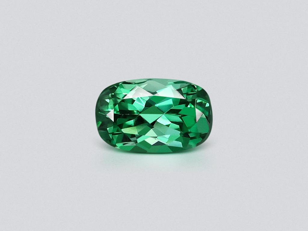 Neon-green tourmaline Paraiba 1.30 carats in cushion cut, Brazil  Image №1
