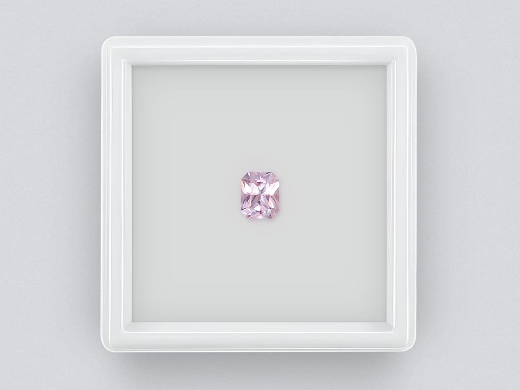 Pink sapphire (Baby Pink) radiant cut 0.90 carats, Madagascar Image №1