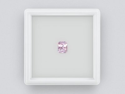 Pink sapphire (Baby Pink) radiant cut 0.90 carats, Madagascar photo