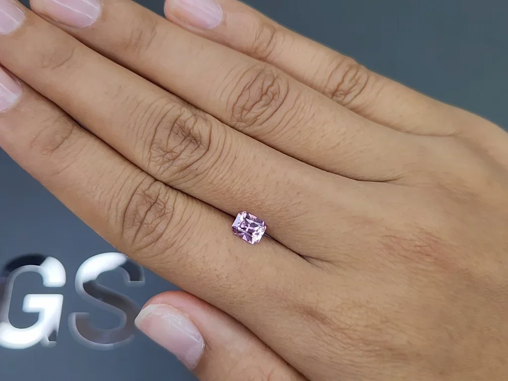 Pink sapphire (Baby Pink) radiant cut 0.90 carats, Madagascar Image №2
