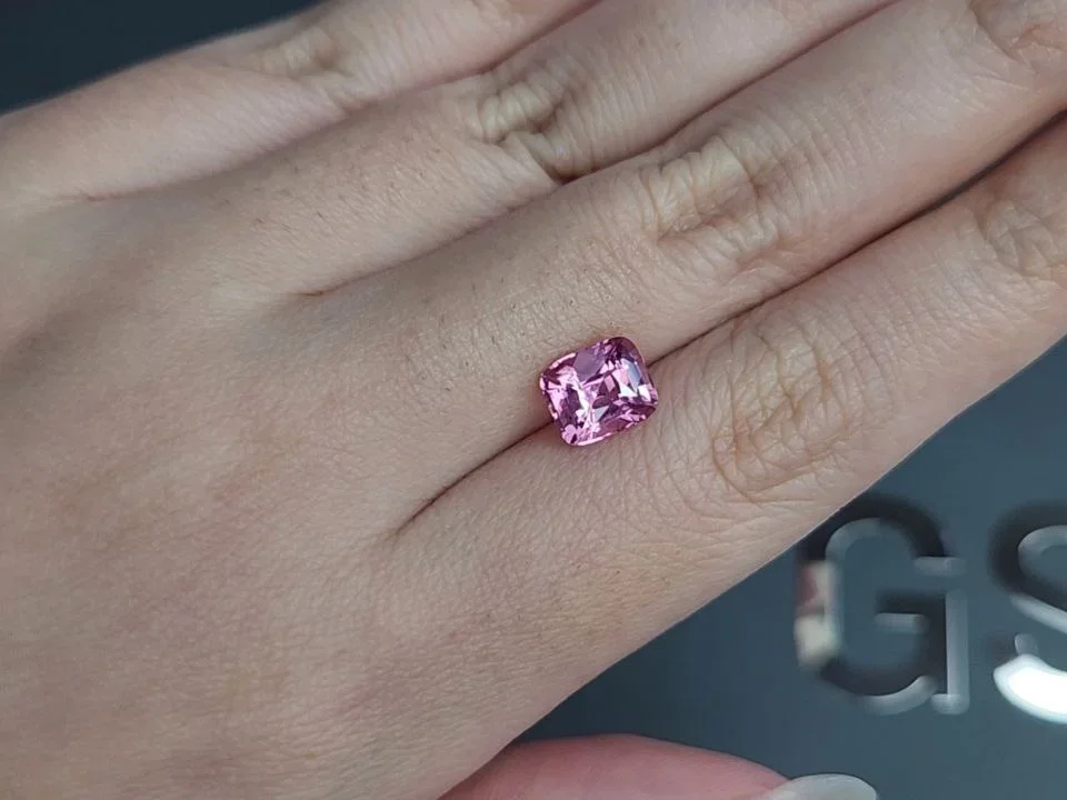 Pink Mahenge spinel in cushion cut 2.10 carats, Tanzania Image №2