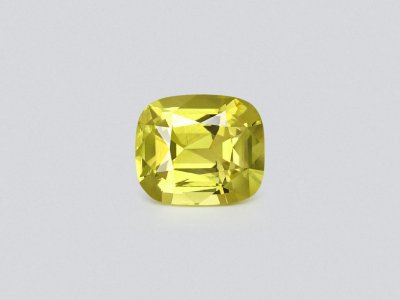 Yellow-green chrysoberyl in cushion cut 1.51 carats, Sri Lanka photo