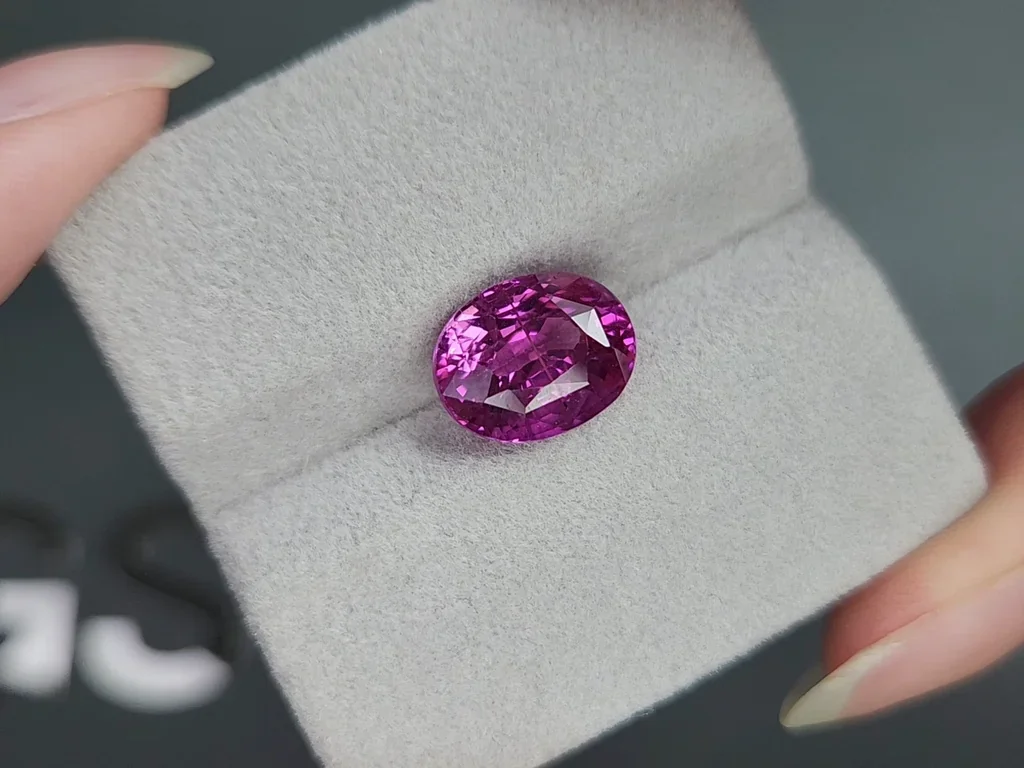 Pink sapphire in oval cut 6.10 carats, Sri Lanka Image №4