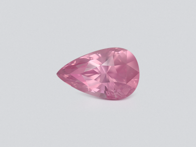 Unheated sapphire Padparadscha rutile silk effect pear cut 2.70 carats, Sri Lanka  photo