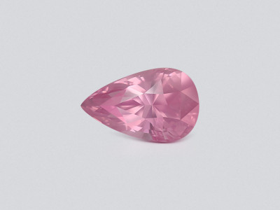 Unheated sapphire Padparadscha rutile silk effect pear cut 2.70 carats, Sri Lanka  photo