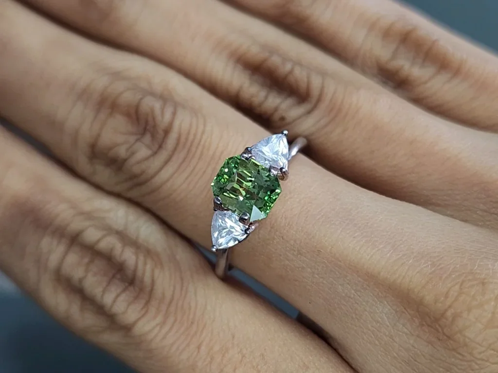 Garnet tsavorite radiant cut 1.58 carats, Tanzania Image №5