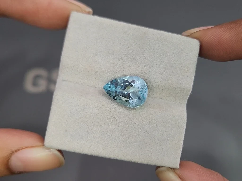 Aquamarine pear cut 4.24 carats, Madagascar Image №4