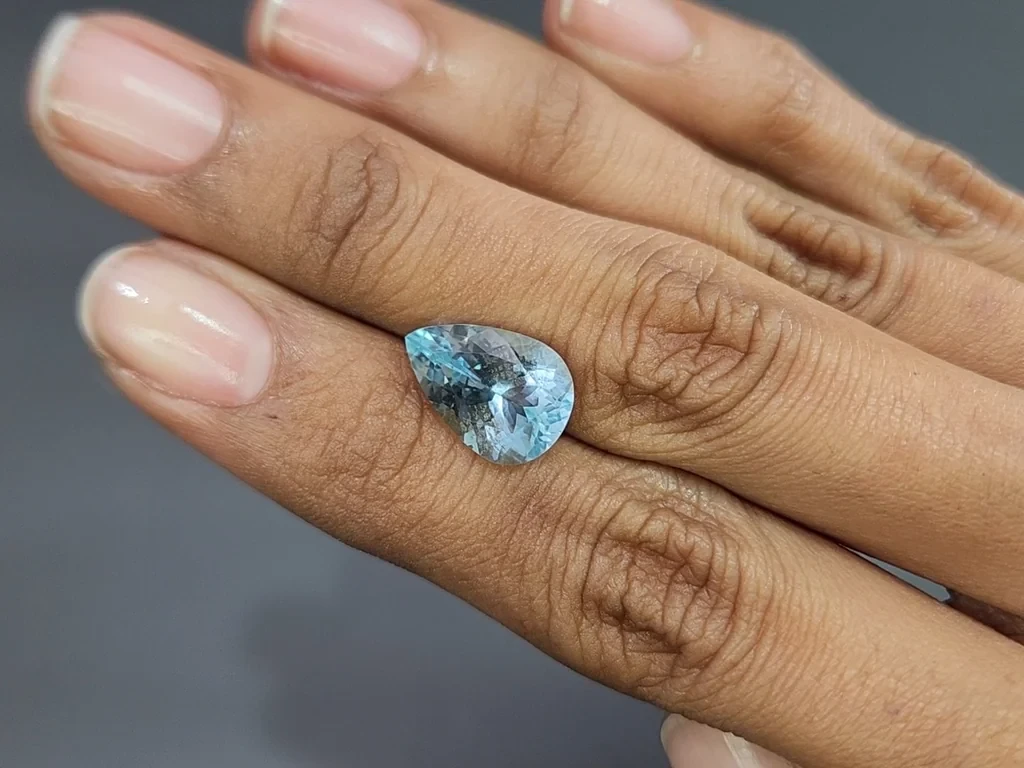 Aquamarine pear cut 4.24 carats, Madagascar Image №2