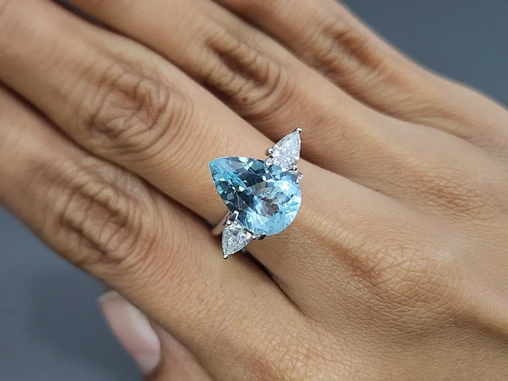 Aquamarine pear cut 4.24 carats, Madagascar Image №5