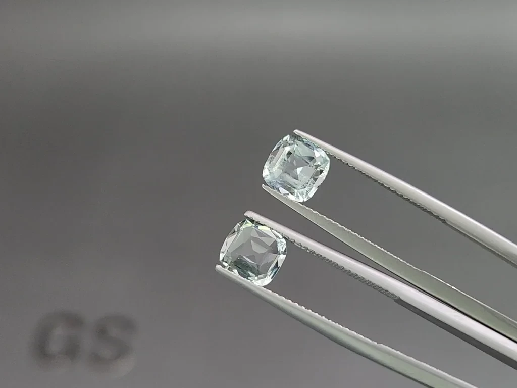 Set of aquamarines cushion cut 3.33 carats, Madagascar Image №4