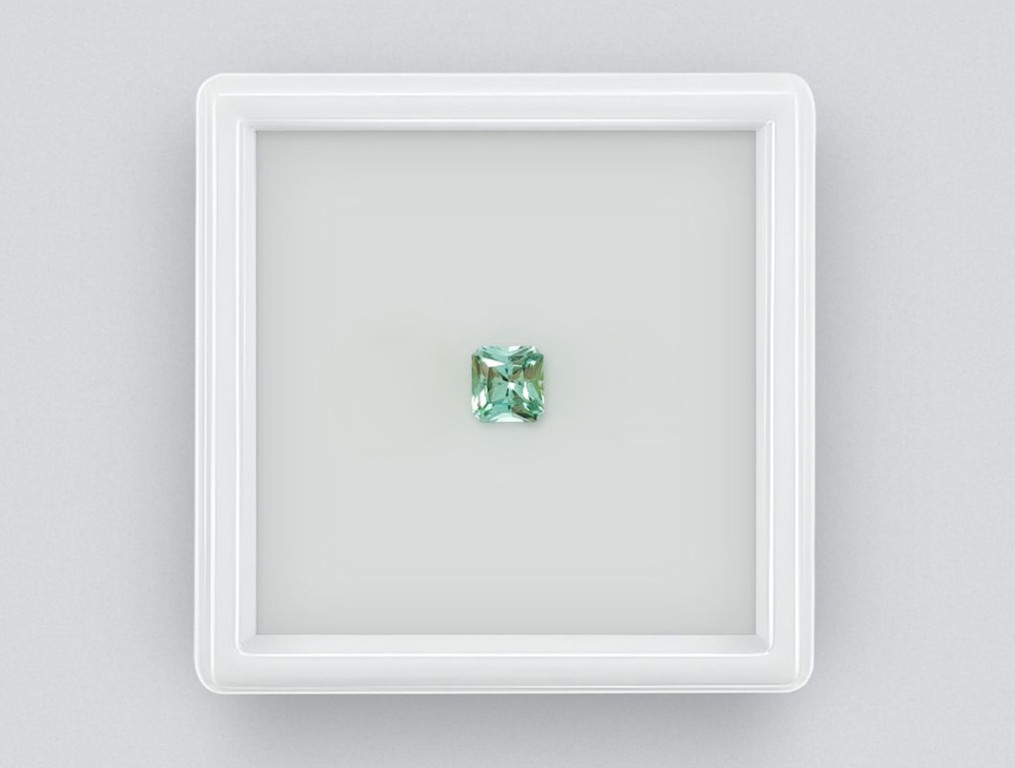 Radiant cut green tourmaline 0.64 carats Image №1