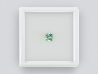 Radiant cut green tourmaline 0.64 carats photo