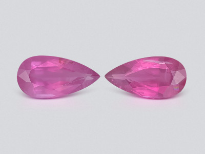 Pair of pink spinels pear cut 8.03 carats, Tanzania photo