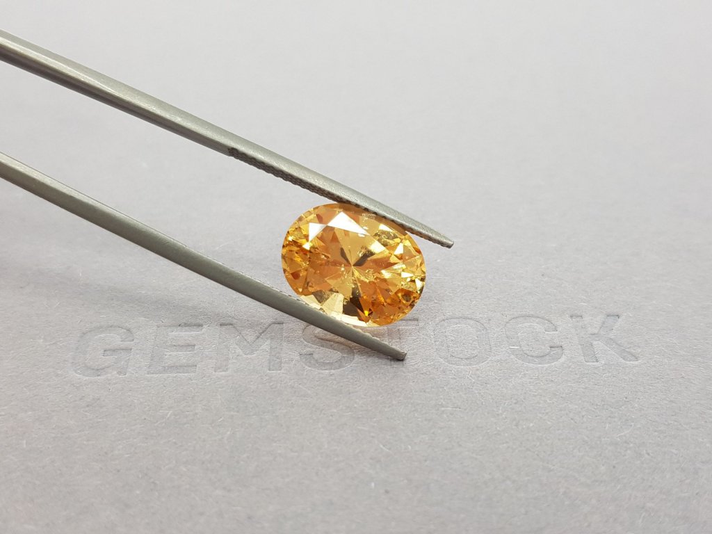 Mandarin garnet hessonite 6.73 ct from Madagascar, GFCO Image №2