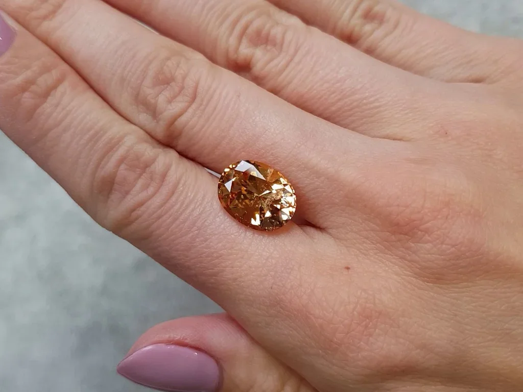Mandarin garnet hessonite 6.73 ct from Madagascar, GFCO Image №3