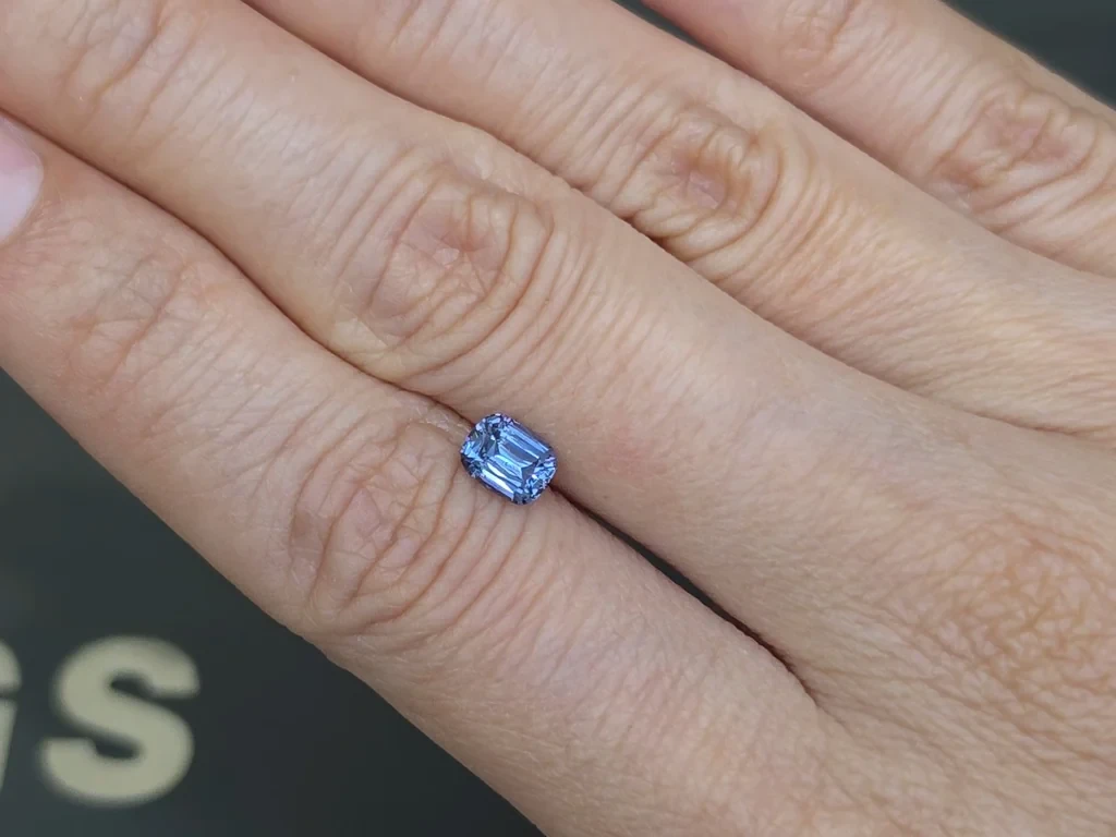 Blue spinel cushion cut 0.84 carats, Tanzania Image №2