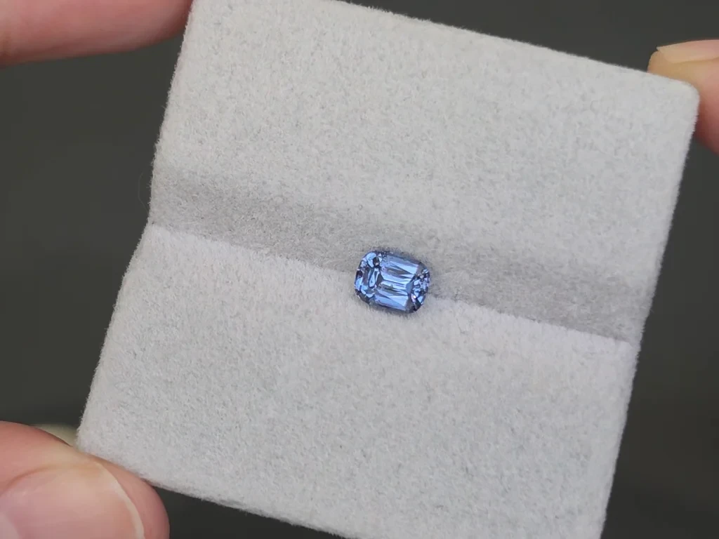 Blue spinel cushion cut 0.84 carats, Tanzania Image №4