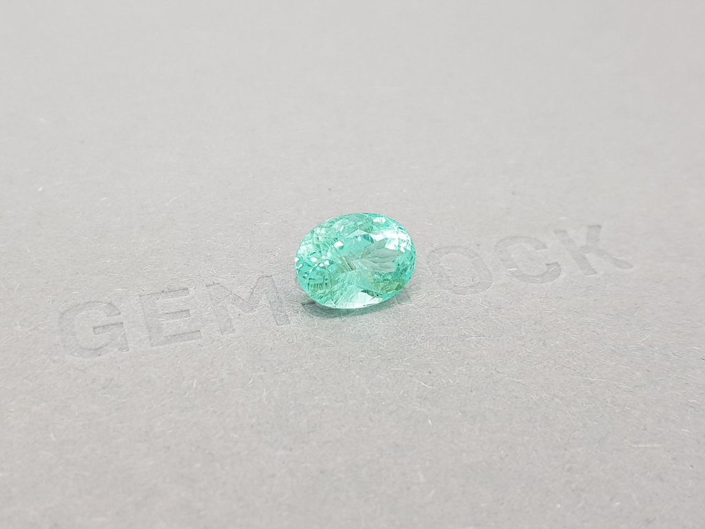 Bright Paraiba tourmaline from Mozambique, oval cut 3.54 ct Image №2
