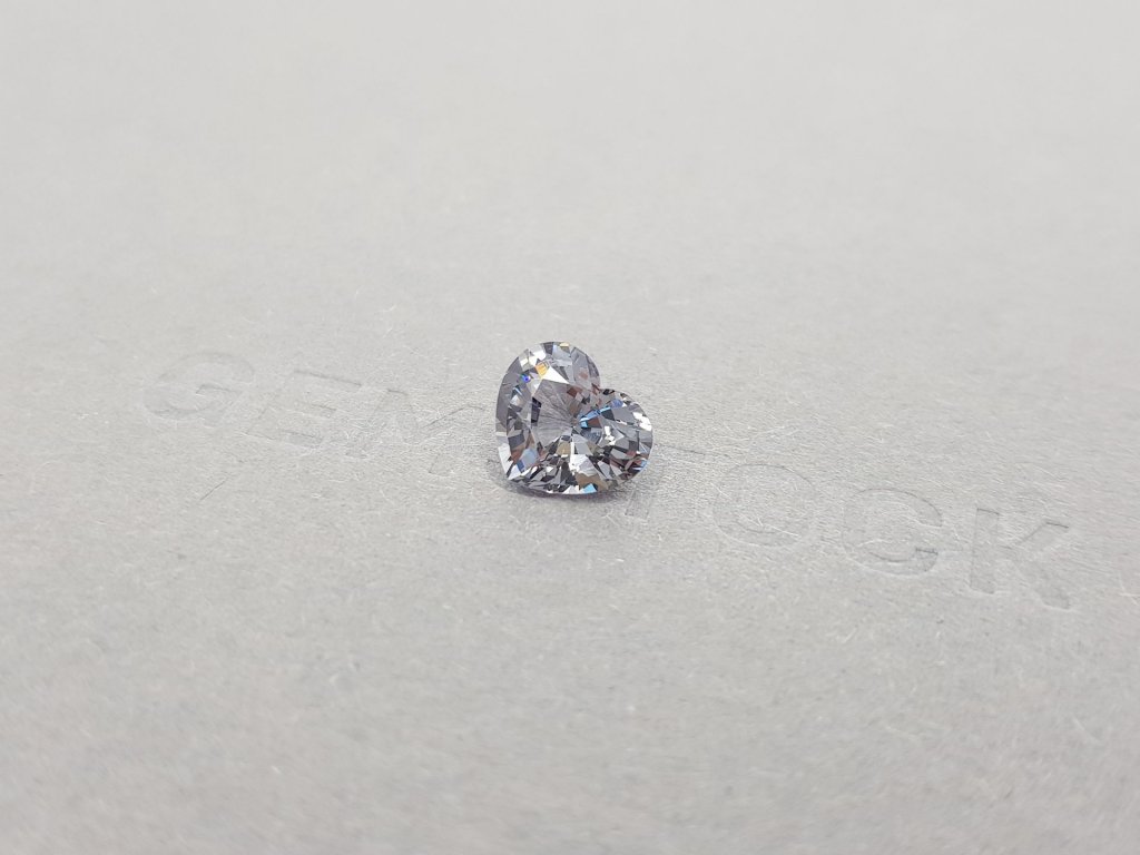 Light gray heart cut spinel 2.19 ct, Burma Image №3
