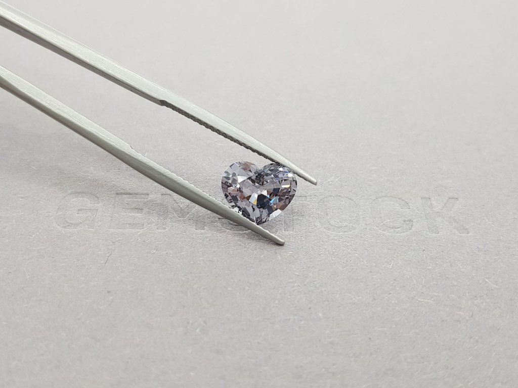 Light gray heart cut spinel 2.19 ct, Burma Image №4