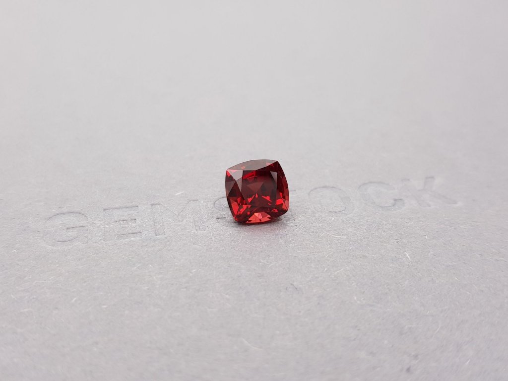 Cushion cut red garnet 2.56 ct, Russia Image №2