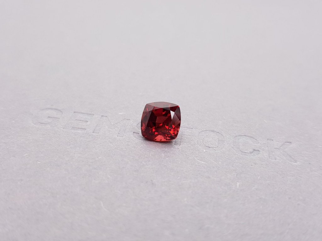 Cushion cut red garnet 2.56 ct, Russia Image №3