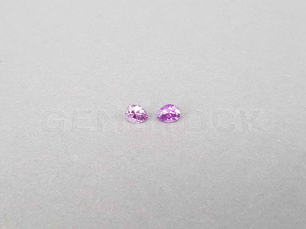 Pair of vivid pink unheated sapphires 1.01 ct, Madagascar Image №1