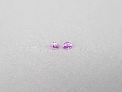 Pair of vivid pink unheated sapphires 1.01 ct, Madagascar photo