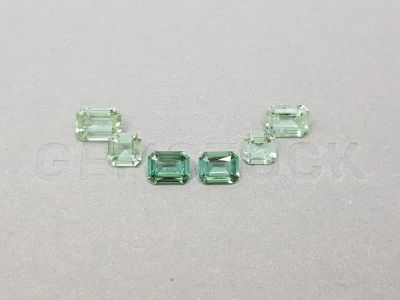 Octagon cut green tourmaline set 4.25 ct, Afghanistan photo