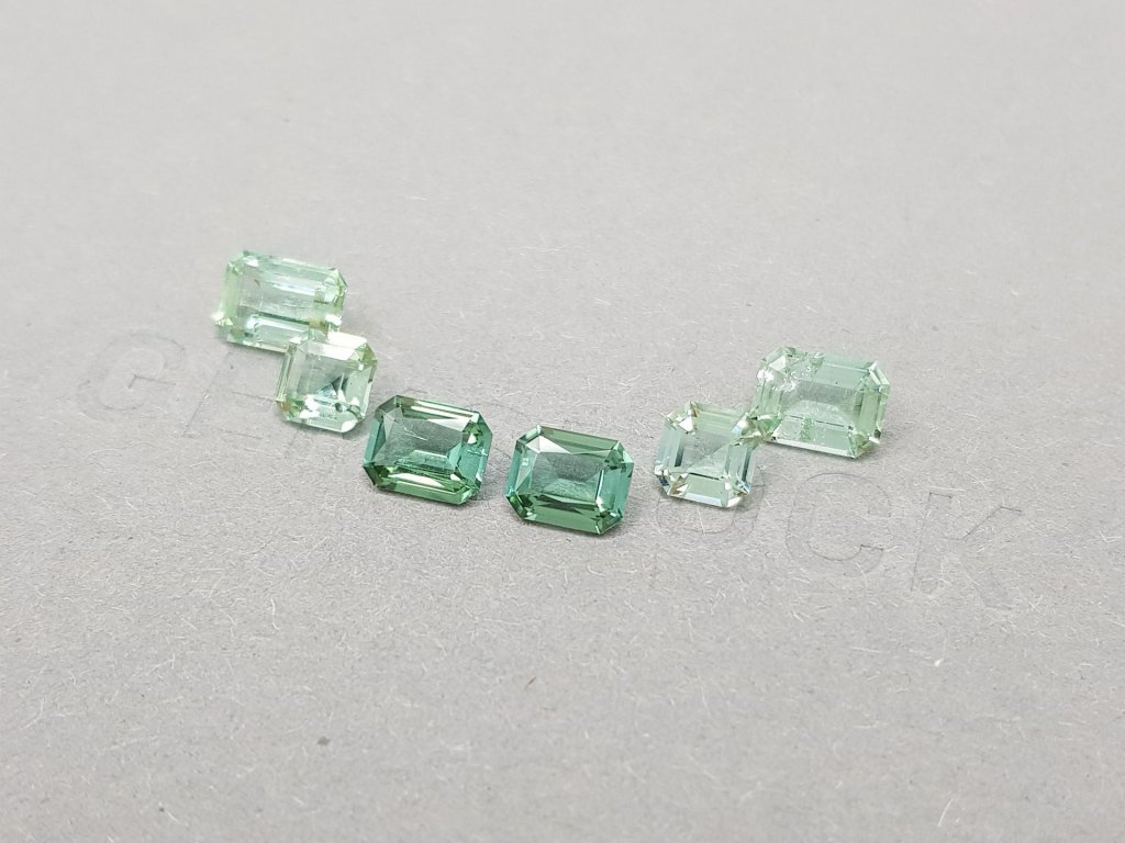 Octagon cut green tourmaline set 4.25 ct, Afghanistan Image №3