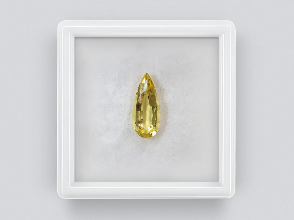 Yellow beryl in pear cut 2.16 carats, Nigeria  Image №1