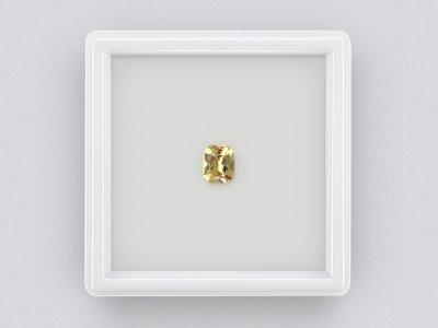 Yellow radiant cut sapphire 0.81 carats, Madagascar photo