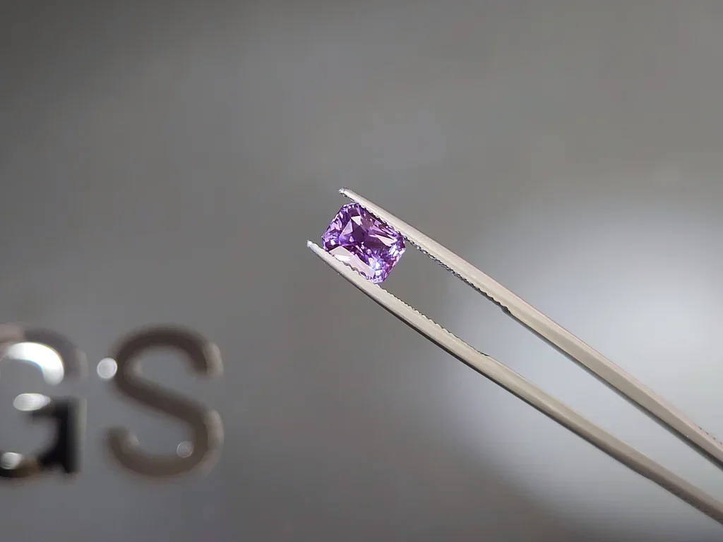 Unheated purple sapphire with color change in radiant cut 2.07 carats, Madagascar Image №4