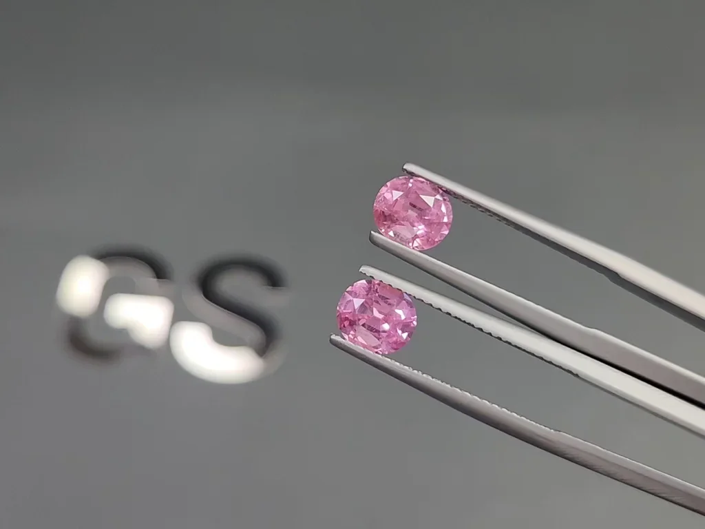 Pair of spinels Baby Pink oval cut 2.35 carats, Tanzania Image №3