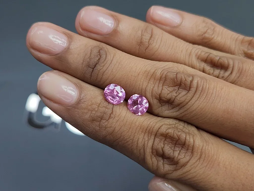 Pair of spinels Baby Pink oval cut 2.35 carats, Tanzania Image №2