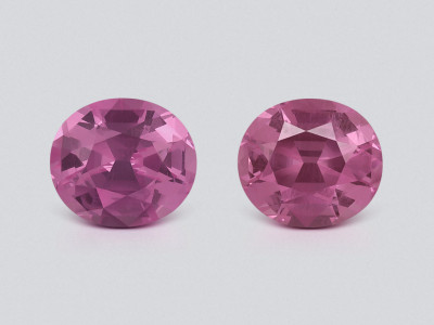 Pair of spinels Baby Pink oval cut 2.35 carats, Tanzania photo