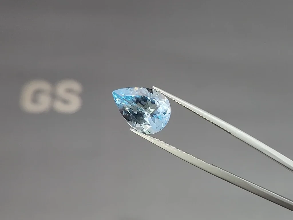Aquamarine pear cut 4.08 carats, Madagascar Image №3