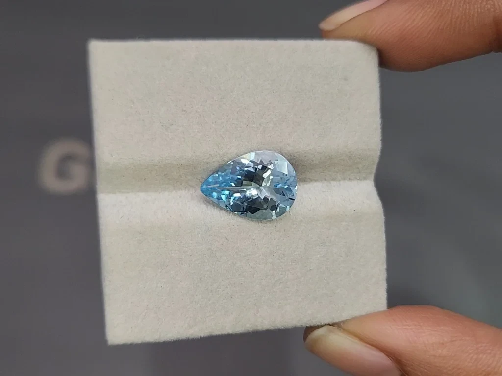 Aquamarine pear cut 4.08 carats, Madagascar Image №4