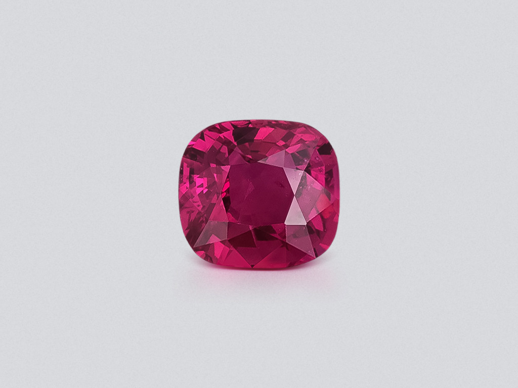 Unheated ruby Vibrant pink-red cushion cut .52 carats, Mozambique Image №1