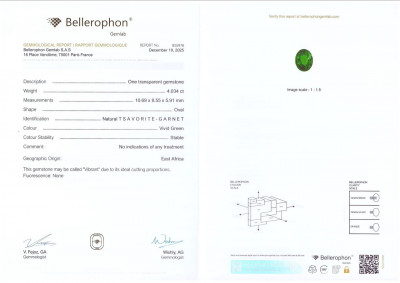 Certificate Set of Vibrant Vivid Green tsavorite garnets in oval cut 8.18 carats, Africa
