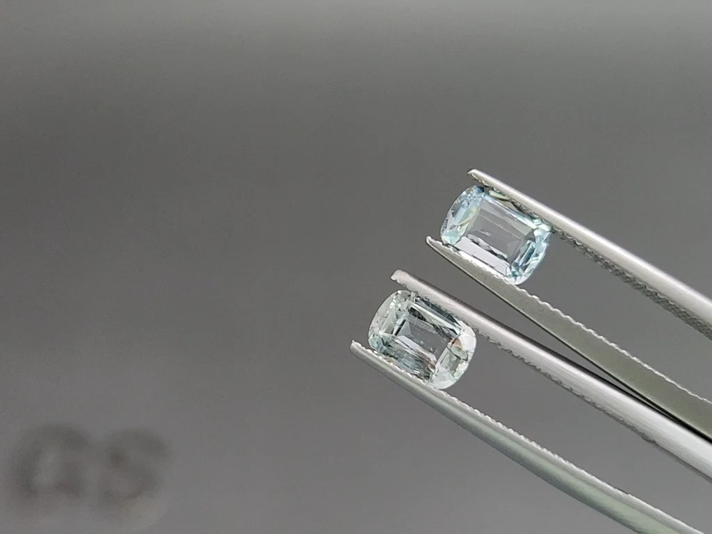 Set of aquamarines cushion cut 3.24 carats, Madagascar Image №4