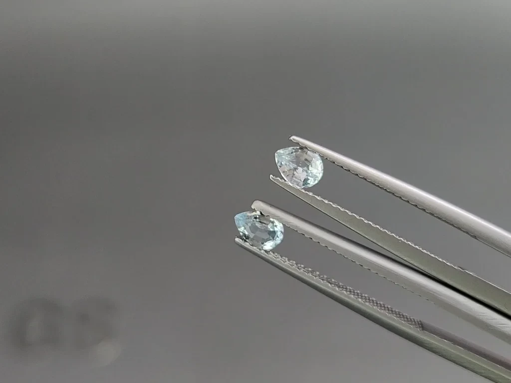 Set of aquamarines pear cut 1.16 carats, Madagascar Image №3