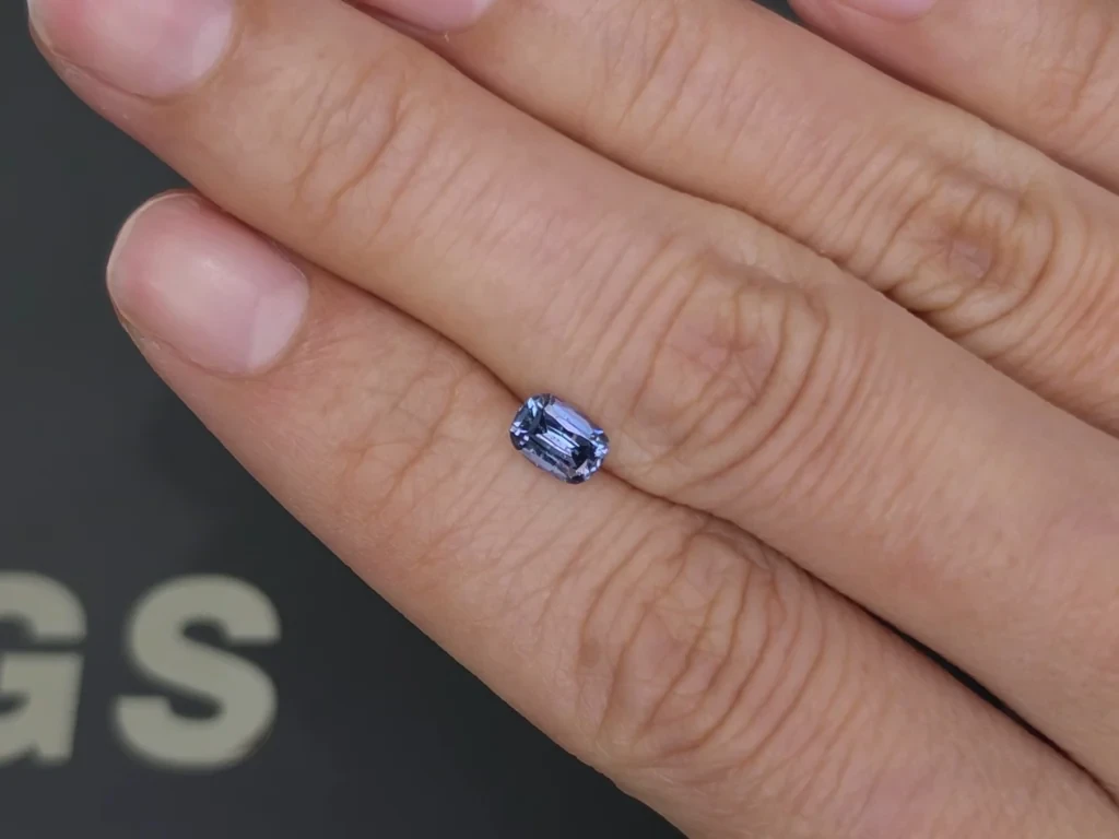 Blue spinel cushion cut 0.63 carats, Tanzania Image №2